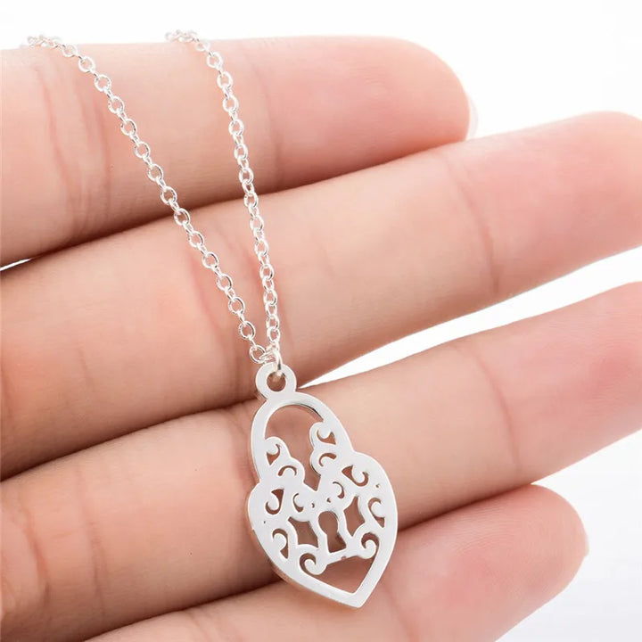 Bohemian Wave Pendant Necklace – Stainless Steel Beach Surfer Jewelry for Women