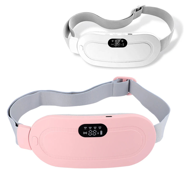 Electric Period Cramp Massager Vibrating Heating Pad Belt for Menstrual Colic Relief Pain Waist Abdominal Warm Palace Belt