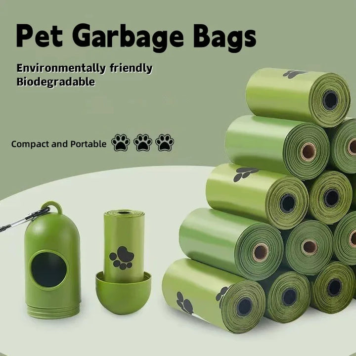 New Pet Biodegradable Trash Bag Dog Poop Bags Bulk Biobase Scented Poo Bag Degradable Cat Waste Bags Dog Poop Dispenser Gifts