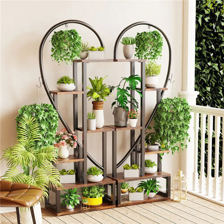 Heart-Shaped 6-Tier Plant Stand